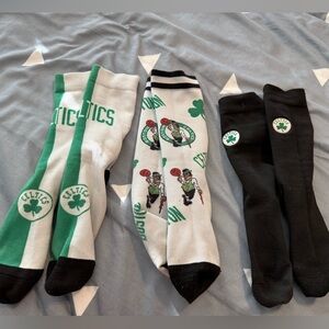 Men’s collection of 3 Celtics basketball socks